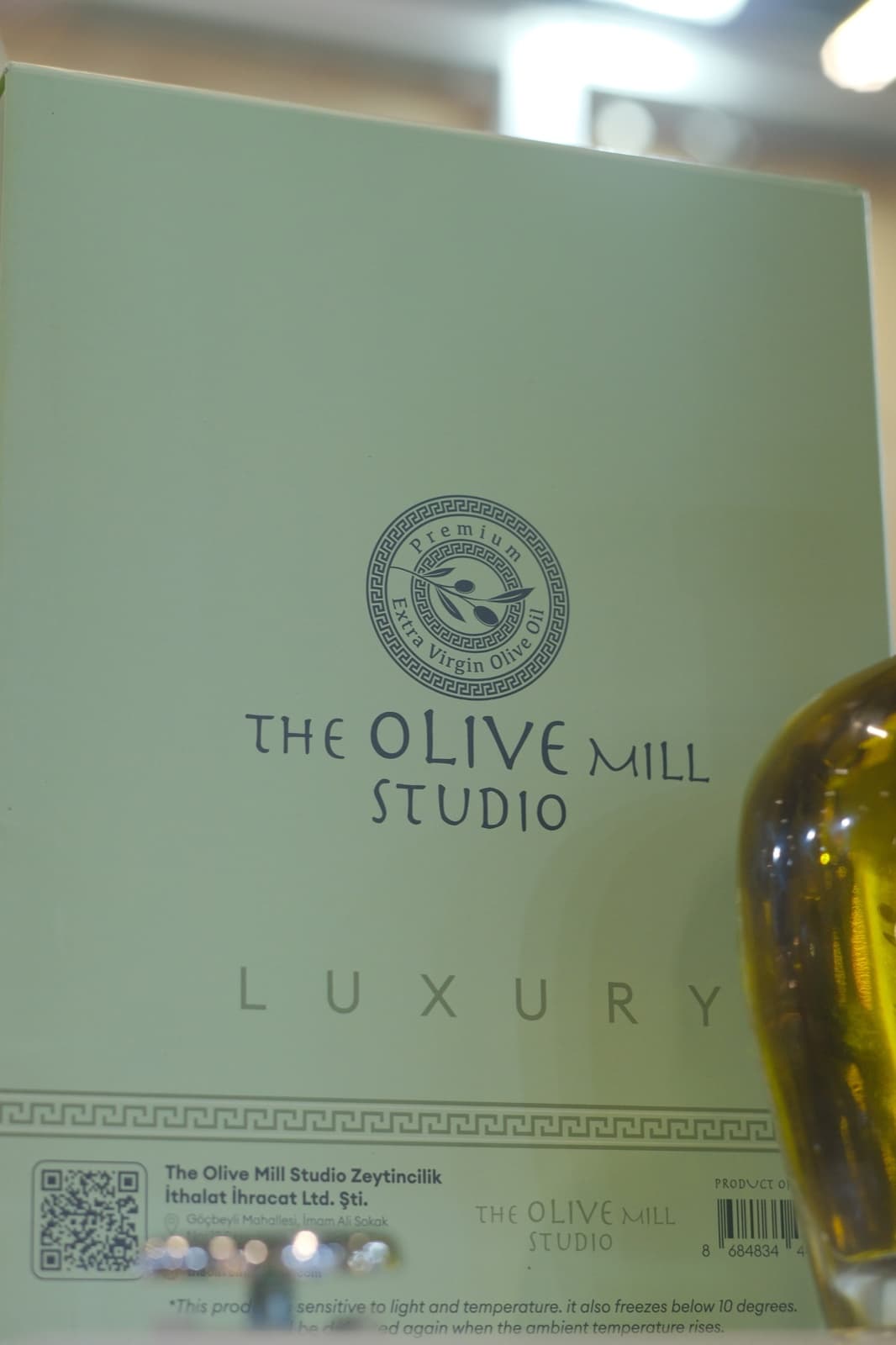 The Olive Mill Studio — bottle detail