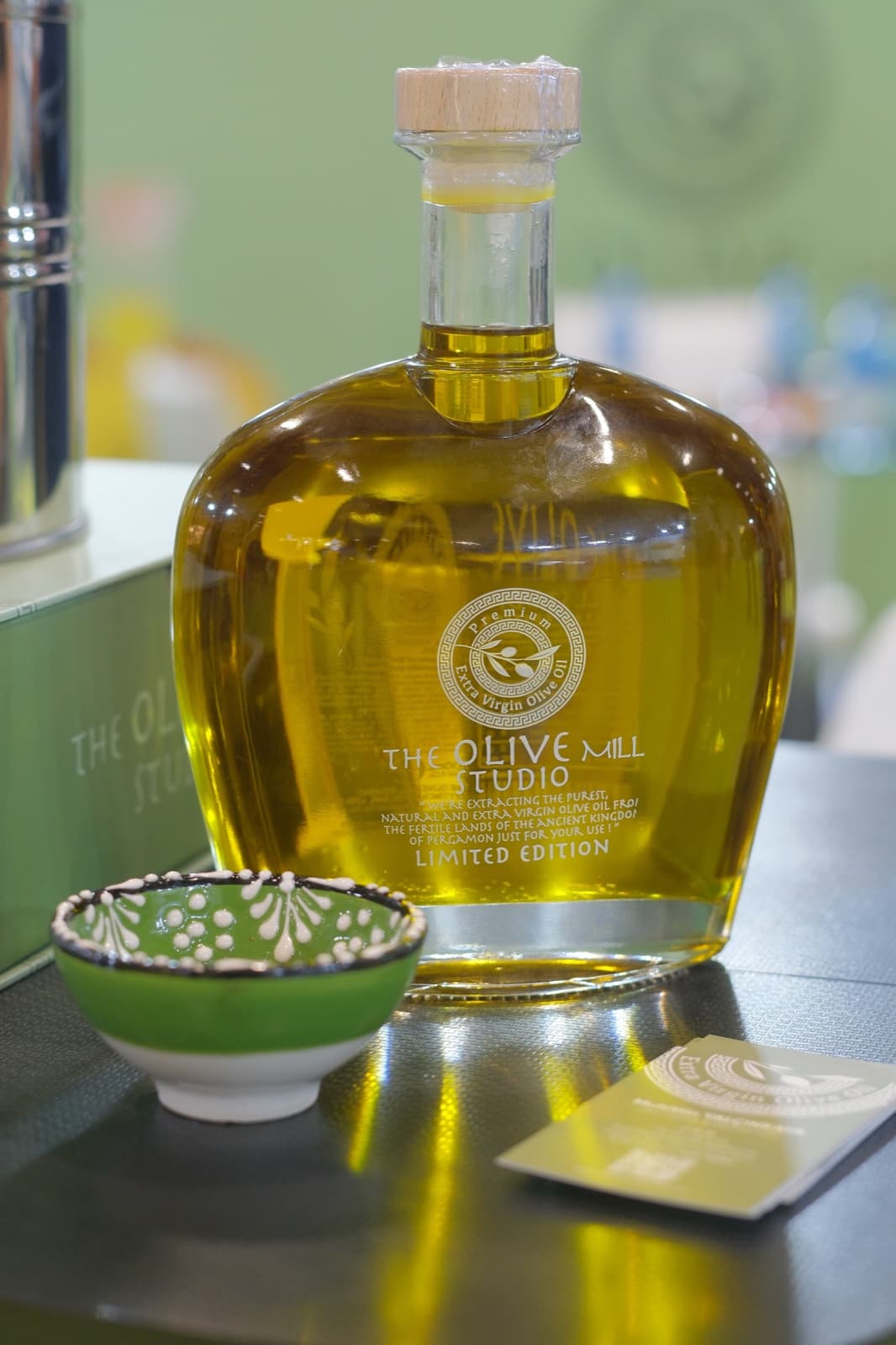 The Olive Mill Studio — bottle detail